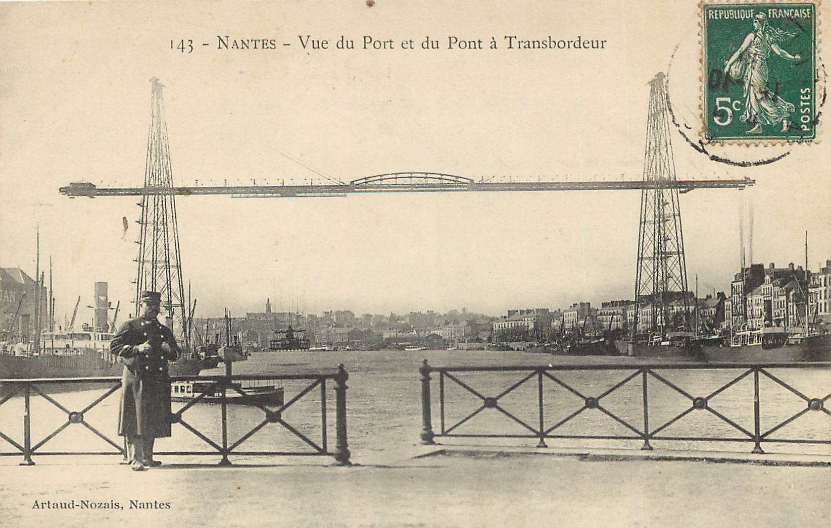 FRANCE Marseille Pont Transbordeur Photo Stereo Vintage Argentique