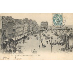 76 LE TREPORT. Grosse animation sur le Quai François 1er 1904