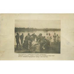 Ethiopie ABYSSINIE OCCIDENTALE. Chasse à l'Hippopotame aux bords du fleuve Baro 1910