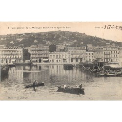 34 CETTE ou SETE. Pêcheurs sur barques Quai de Bosc 1904