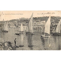 34 CETTE SETE. Quartier des Pêcheurs et leurs Bateaux 1904