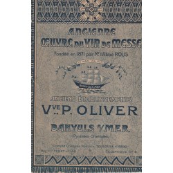 66 BANYULS SUR MER. Petit facicule en 7 feuillets Maison Oliver 1926. Tarifs des Vins de Messe