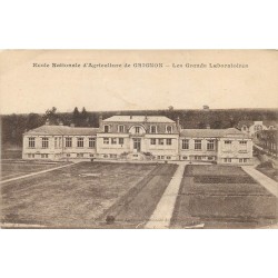 4 x cpa 78 GRIGNON. Ecole Nationale d'Agriculture. Grands Laboratoires, Château. Tourelle du Gué et Médaillons