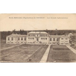 4 x cpa 78 GRIGNON. Ecole Nationale d'Agriculture. Grands Laboratoires, Château. Tourelle du Gué et Médaillons