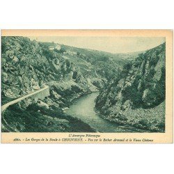 carte postale ancienne 03 CHOUVIGNY. Château et rocher Armand Gorges de la Sioule