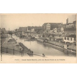75 PARIS. Canal Saint-Martin en 1900