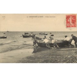 14 GRANDCAMP-LES-BAINS. Il faut s'entraider entre Pêcheurs 1912. Métiers de la Mer