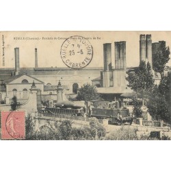 16 RUELLE. Fonderie de Canons avec Locomotive à la Porte du Chemin de Fer 1907
