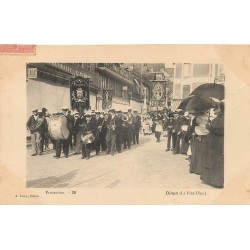 22 DINAN. Procession avec Harmonie Fanfare 1905