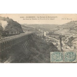 22 SAINT BRIEUC. Train sur la Rampe de Rohannec'h. Viaduc de Souzin et le Légué 1905