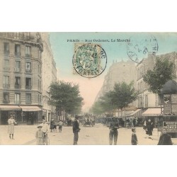 PARIS 18° Le Marché rue Ordener 1907 avec vespasiennes