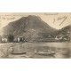 38 GRENOBLE. Pêcheur avec sa barque sur l'Isère et le Casque de Néron 1903