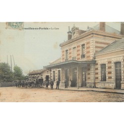 95 CORMEILLES-EN-PARISIS. Attelages fiacres devant la Gare 1906