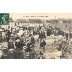 21 ROUVRAY. Animation Jour de Foire aux bestiaux 1908