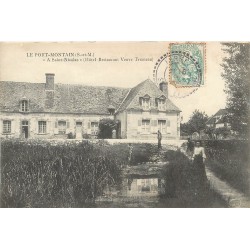 77 LE PORT-MONTAIN. Hôtel Restaurant "A Saint-Nicolas " vers 1906...