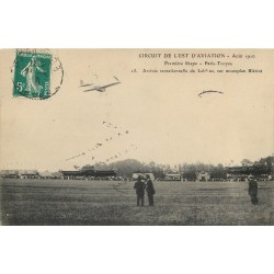 AVIATION. Avion et Aviateur. Arrivée Leblanc sur monoplan Blériot 1910