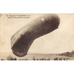 Avion et Aviateur. Ballon saucisse d'observation au Camp de Valdahon 1930