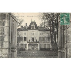 03 BROUT-VERNET. Château de Lamothe 1909 animation sur le perron et au balcon