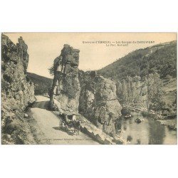 carte postale ancienne 03 CHOUVIGNY. Le Roc Armand. attelage dans les Gorges