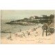 carte postale ancienne 17 ROYAN. La Plage de Foncillon vers 1903 en couleur...