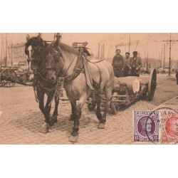 ANVERS ANTWERPEN. Chevaux de corporations Natiepaarden 1921 scène au Port