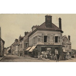 78 BONNIERES-SUR-SEINE. Café du Commerce "Jean" rue de Paris et rue de l'Eau