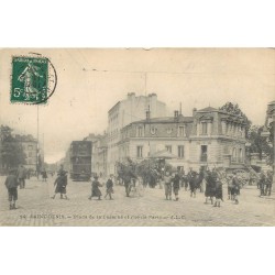 93 SAINT-DENIS. Tramway à impérial Place de la Caserne et rue de Paris 1908