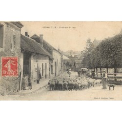 95 GENAINVILLE. Berger et troupeau de moutons à l'intérieur du Pays 1906