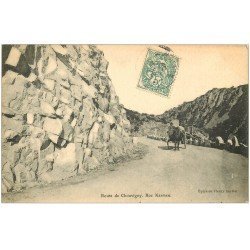 carte postale ancienne 03 CHOUVIGNY. Le Roc Karmen attelage sur la Route1907