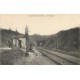 78 BONNIERES-SUR-SEINE. Cheminots à l'aiguillage et train dans le Tunnel 1905