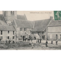 95 GENAINVILLE. Ferme Henri bien animée 1908