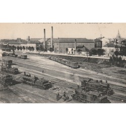 60 CREPY-EN-VALOIS. Usine et trains à l'intérieur de la Gare 1917