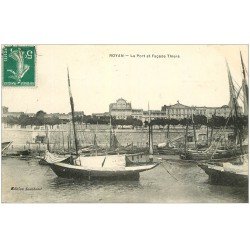 carte postale ancienne 17 ROYAN. Le Port et Façade Thiers 1910