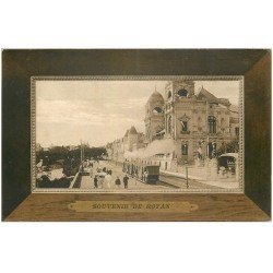 carte postale ancienne 17 ROYAN. Train Tramway à vapeur devant le Casino du Foncillon 1912