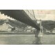 3 cpa 95 LA ROCHE-GUYON. Pont suspendu et bords de la Seine 1905