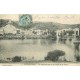 3 cpa 95 LA ROCHE-GUYON. Pont suspendu et bords de la Seine 1905