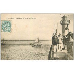 17 ROYAN. Le Phare et une Course de Canots automobiles vers 1906...