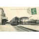 43 ARVANT. Quais de la Gare avec locomotive et Trains 1909