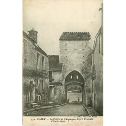 Promotion 2 cpa 77 MORET SUR LOING. Poterne de l'Abreuvoir et la Ville 1924