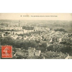 Promotion 4 cpa 17 SAINTES. La Charente. Bibliothèque et Pont avec Caserne Bremont d'Ars