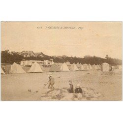 carte postale ancienne 17 SAINT-GEORGES-DE-DIDONNE. La Plage, jeux de sable