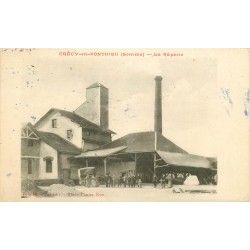 80 CRECY-EN-PONTHIEU. La Râperie animation 1945