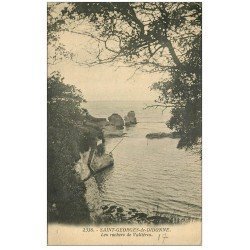 carte postale ancienne 17 SAINT-GEORGES-DE-DIDONNE. Les Rochers de Vallières 1935