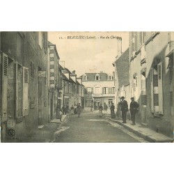 45 BEAULIEU. Tabac rue du Christ bien animée 1910