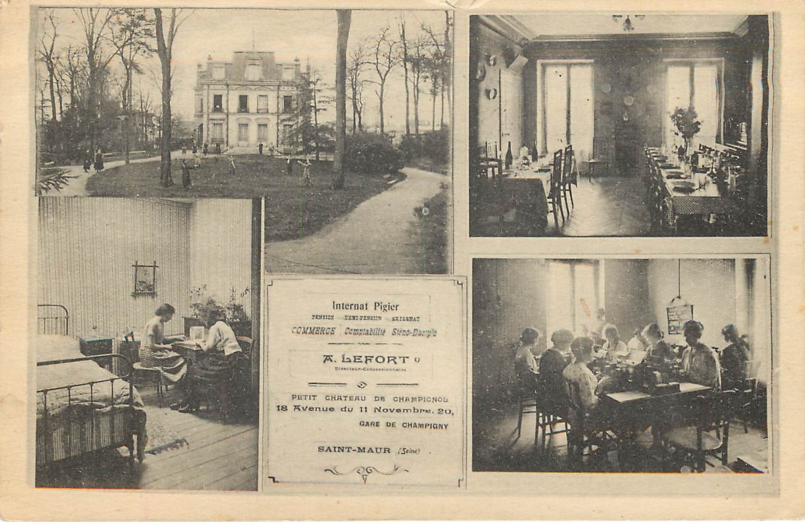 Carte Postale Ancienne Champigny (94) - Écoles Et Mairie - Années 1900