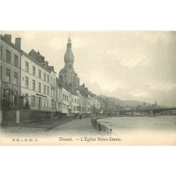 Superbe lot 4 cpa DINANT. Eglise Notre-Dame, Fortifications et Rocher Bayard, ainsi que vue panoramique