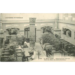 Superbe lot 4 cpa 63 LE MONT-DORE. Salle Bains de Pieds, Capucin, Funiculaire et Repos de l'Aigle 1912