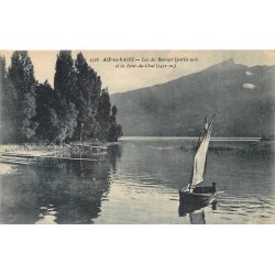 Superbe lot 3 cpa 73 AIX-LES-BAINS. Pêcheur sur Lac Bourget, Val du Fier et Tour du Phare Abbaye Hautecombe