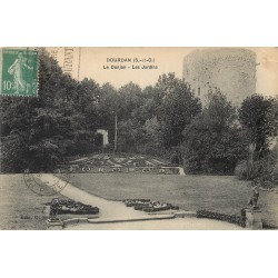 lot 3 cpa 91 DOURDAN. Donjon, Parc Hôtel de Ville et Château