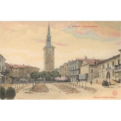 2 Superbes cpa 26 ROMANS. Place Jacquemart et le Collège 1905
